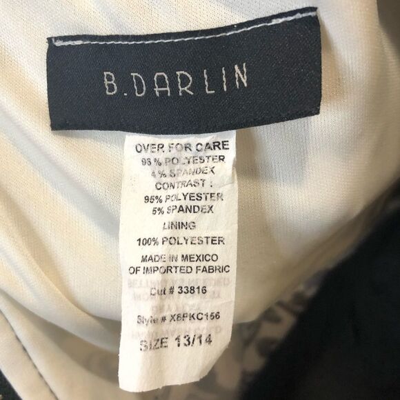 B. Darlin black and white sheer back cap sleeve dress - Picture 12 of 14